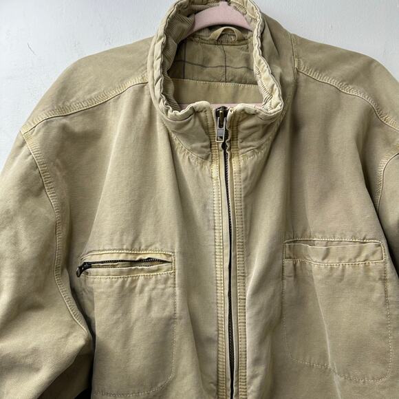 XXL Vtg The Territory Ahead Canvas Barn Jacket Tan Flannel Lined Hunt Chore Coat - Picture 4 of 10